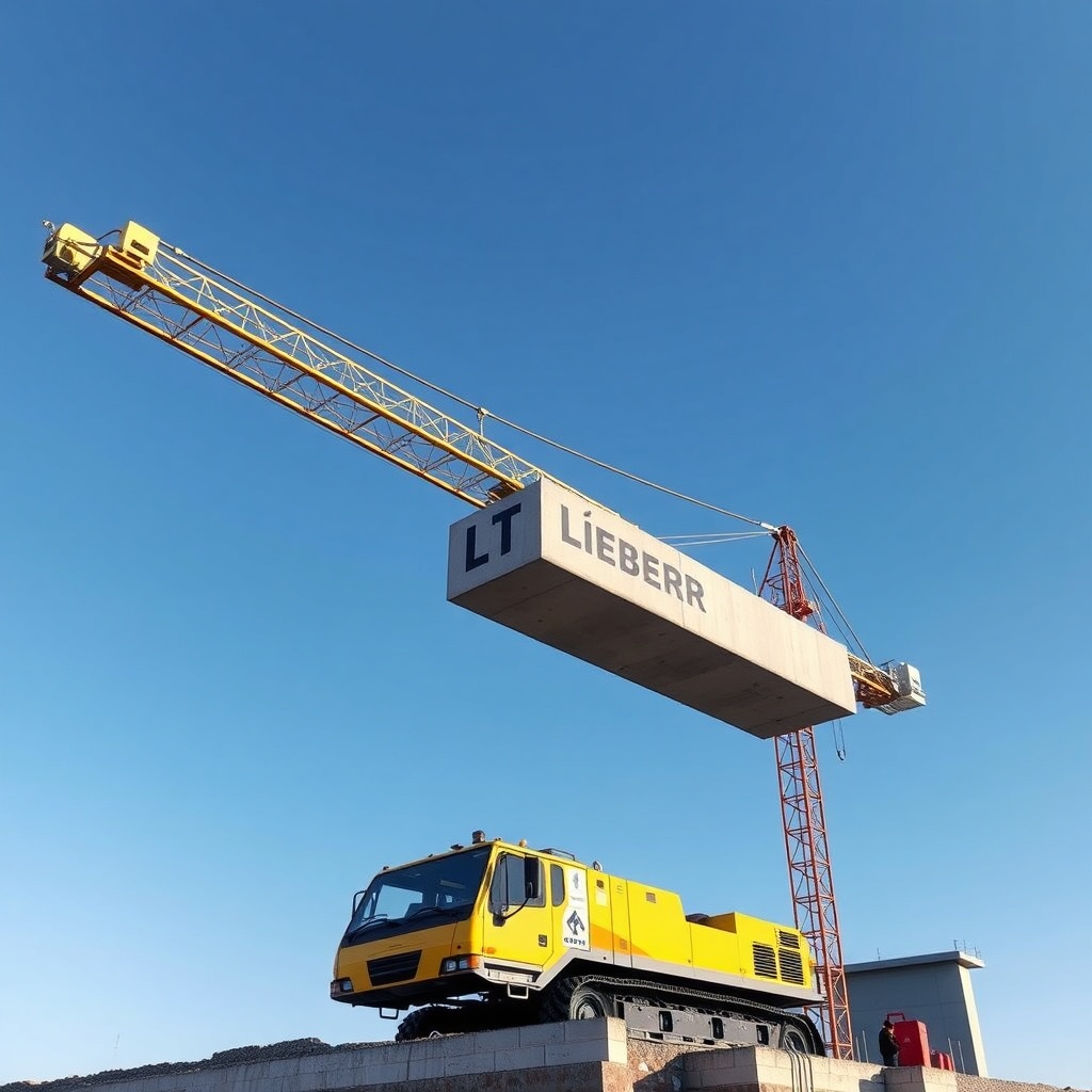 A clean photorealistic photo of a Liebherr LTM 1050-3