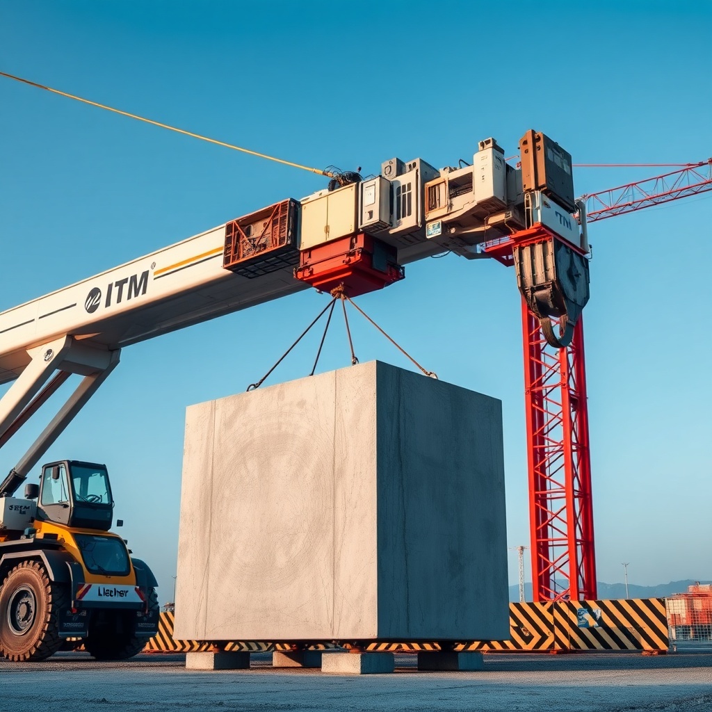 A photorealistic photo of a Liebherr LTM 1050-3