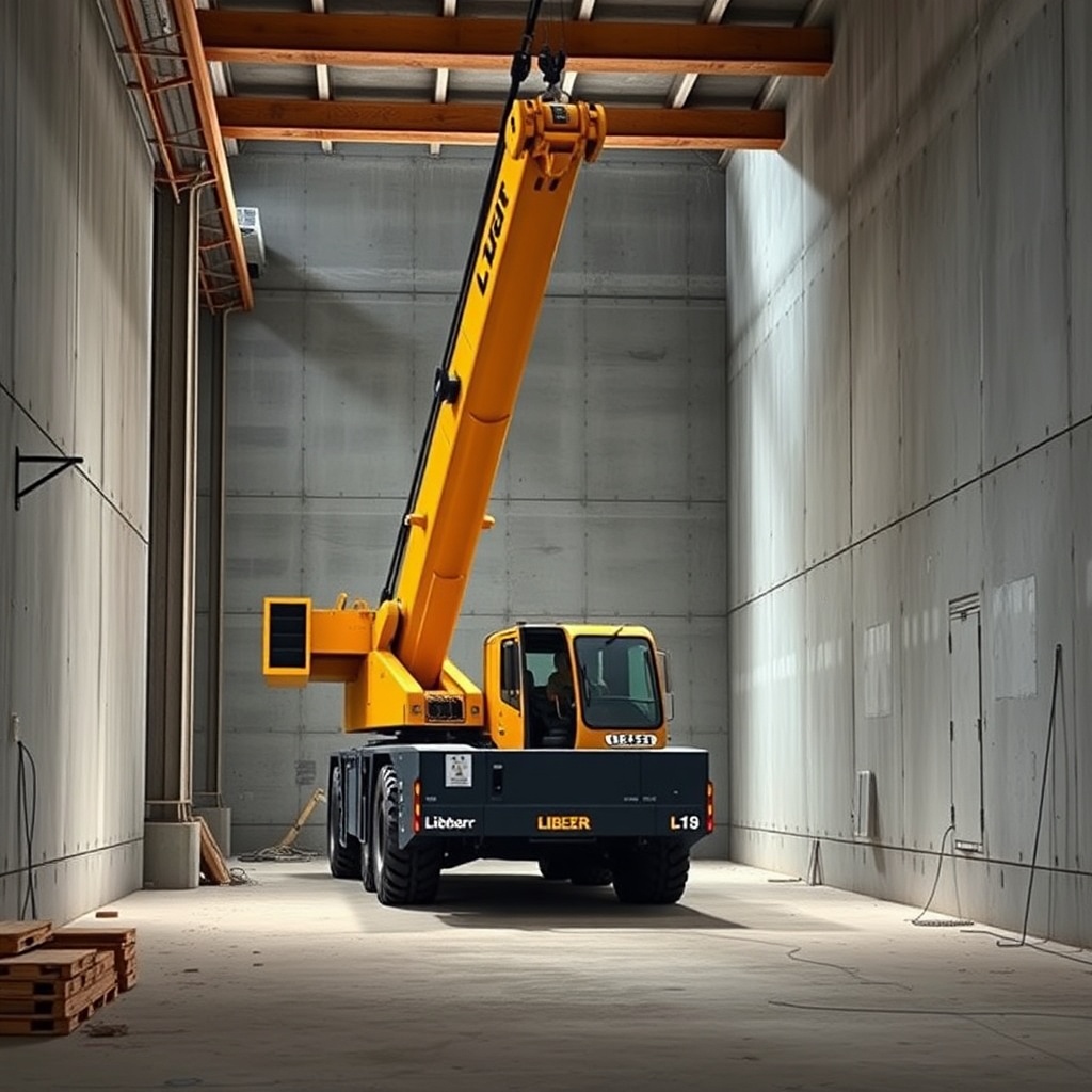 A clean photorealistic photo of a Liebherr LTM 1050-3